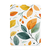 front view of personalized iPad case with pencil holder and Leaves design