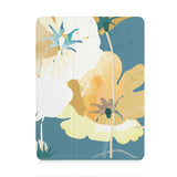 front view of personalized iPad case with pencil holder and Artistic Flower design