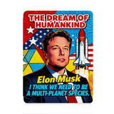 front view of personalized iPad case with pencil holder and Elon Musk SpaceX design