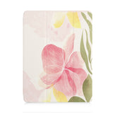 front view of personalized iPad case with pencil holder and Abstract design