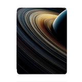 front view of personalized iPad case with pencil holder and Universe design