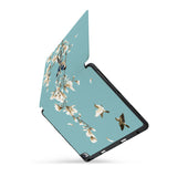 personalized iPad case with pencil holder and Birds design