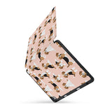 personalized iPad case with pencil holder and Lovely Dog design