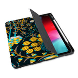 personalized iPad case with pencil holder and Autumn Leaves design - swap