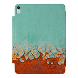  the VistaCase Personalized iPad Slim Fit Case with Rusted Metal design,  Crafted with a durable fabric exterior and a soft interior lining.