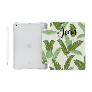 iPad SeeThru Case - Green Leaves