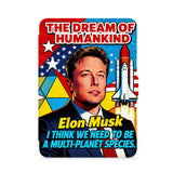 front view of personalized kindle paperwhite case with Elon Musk SpaceX design