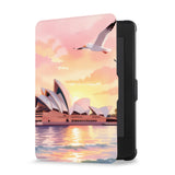 Opens and closes just like a book to wake your Kindle or put it to sleep kindle case with Australia Oil Painting design
