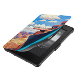 Magnetic attachment ensures cover is securely closed kindle case with US Famous Attractions design