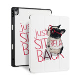 front and back view of personalized iPad case with pencil holder and 07 design