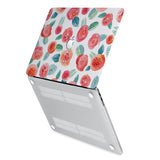 hardshell case with Rose design has rubberized feet that keeps your MacBook from sliding on smooth surfaces