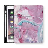 frontview of personalized iPad folio case with 3 design